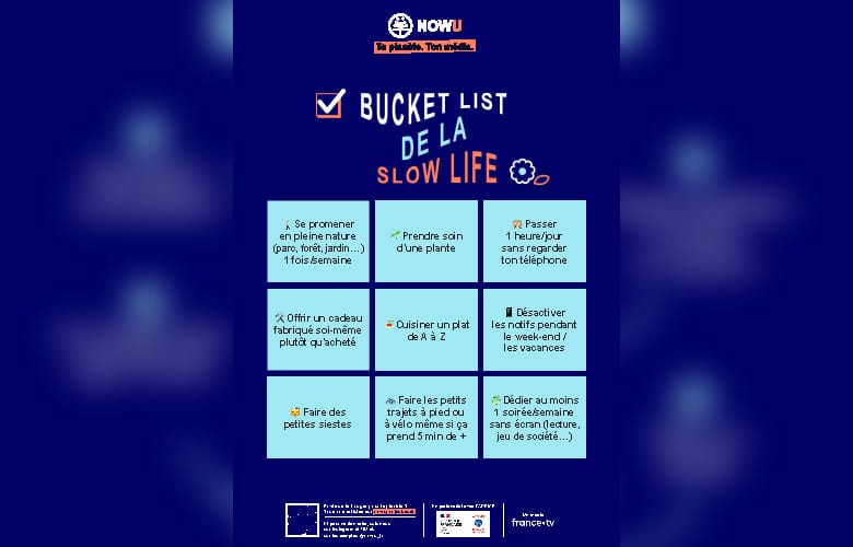 Infographie - Bucket list de la slow life